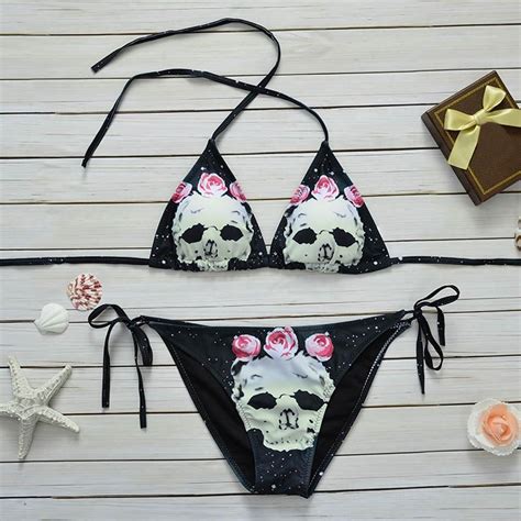 Skull 2 Piece Strappy Swimwear Skullflow