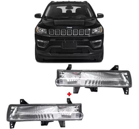 Farol Drl Luz Diurna Jeep Compass 2017 2020 Par Ld Le