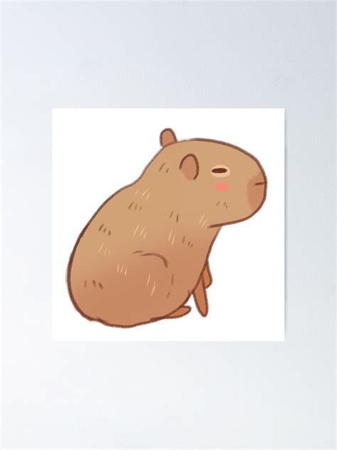 Capybara Illustration Poster For Sale By Mayarart Redbubble