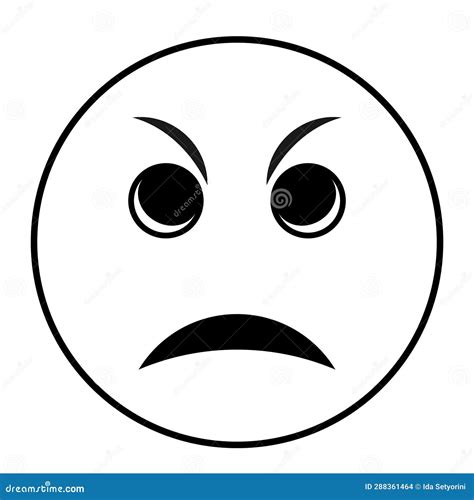 Angry Face Icon Vector Stock Illustration Illustration Of Vector