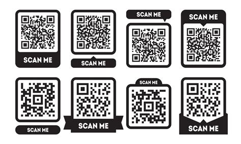 Premium Vector Scan Me Template Set With Qr Codes