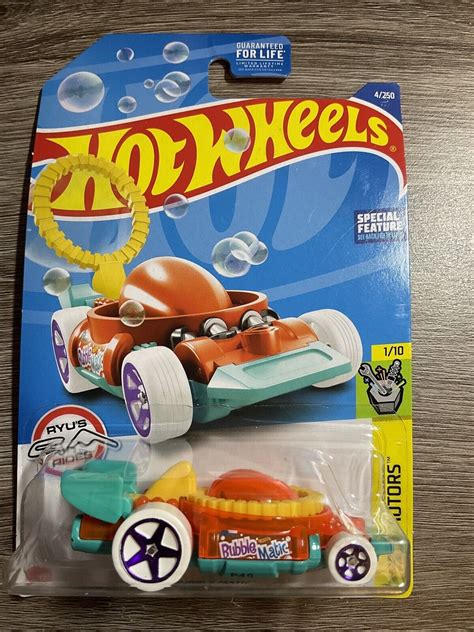 2022 Hot Wheels 4 Experimotors 110 Bubble Matic Trans Orangeaqua Wwhitewheel Ebay