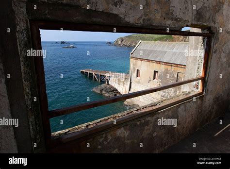 Old Polpeor Cove Lifeboat Station At Lizard Point Cornwall Stock Photo