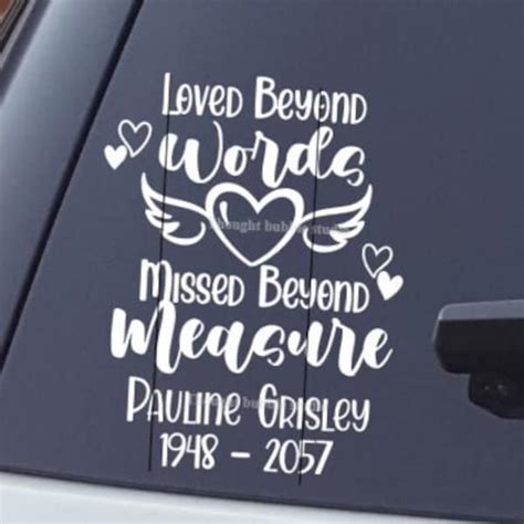 Loved Beyond Words Missed Beyond Measure Svg Etsy