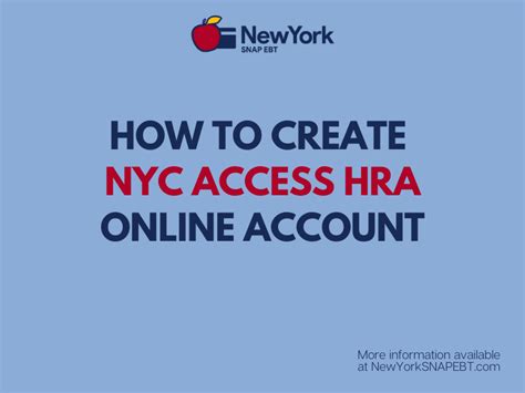 How To Create ACCESS HRA Account NY SNAP EBT