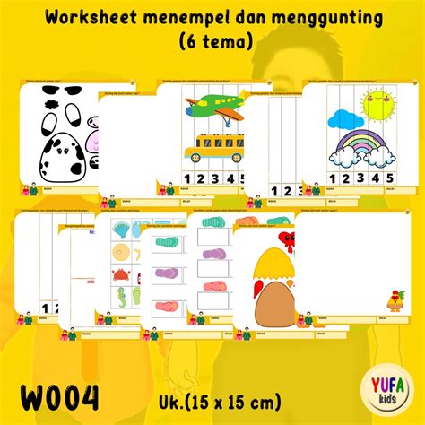 jual  worksheet paudtk worksheet menggunting  menempel