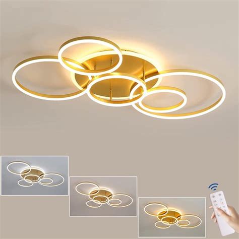 Plafondlamp Gouden Pracht Moderne Dimbare Led Plafondlamp Met