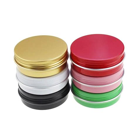 Oz Ml G Aluminum Tin Jars Cosmetic Sample Metal Tins Empty