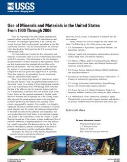 USGS Fact Sheet 20093008 Use Of Minerals And Materials In The United