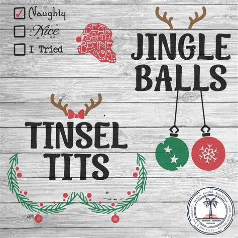 Jingle Balls Svg Tinsel Tits Svg Couples Christmas Shirt Etsy Australia
