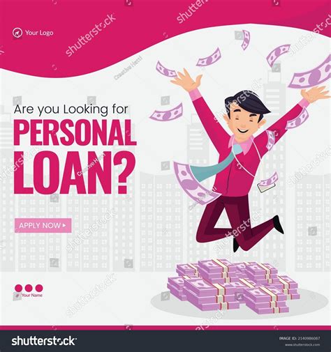 Banner Design Personal Loan Cartoon Style Stock Vector (Royalty Free ...