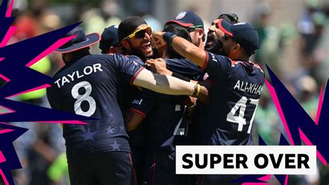 T World Cup Usa Hold Nerve To Beat Pakistan In Super Over Bbc Sport