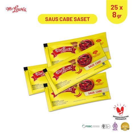 Jual Mc Lewis Chili Sauce Sachet X G Shopee Indonesia