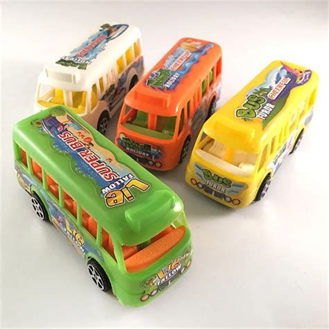 Child Baby Nursery Toys Educational classic vintage toy bus Pull Back The Bus To Power Toy-in ...