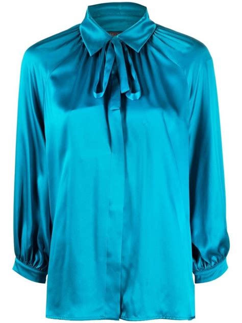 Pussy Bow Silk Blouse Max Mara Eraldo