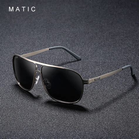 Matic Highd Polarized Lens Vintage Aviator Sunglasses For Mens Square