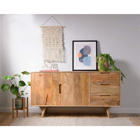 Oslo Light Mango Large Sideboard Satara Furniture Uk