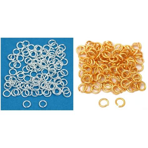 Sterling Silver Gold Plated Open Jump Rings Connectors Findings Kit