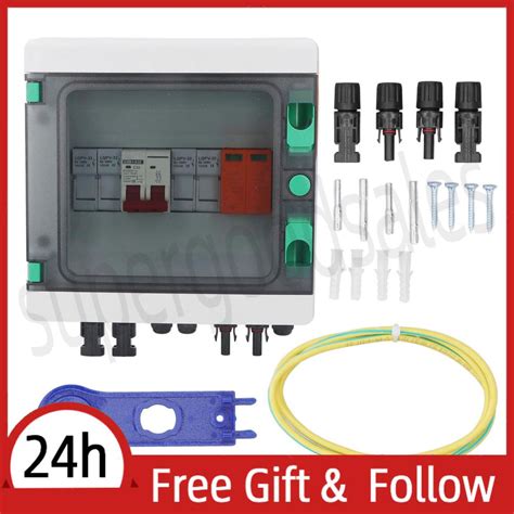 Supergoodsales Pv Combiner Box 2 String Waterproof Solar Combiner Box With 15a Fuse 32a Circuit