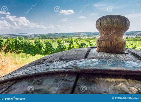 Wine Barrel at Vineyard in Mikulov. Stock Image - Image of mikulov ...