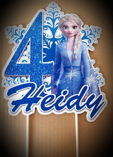 Frozen 2 Elsa Cake Topper PERSONALIZED Etsy