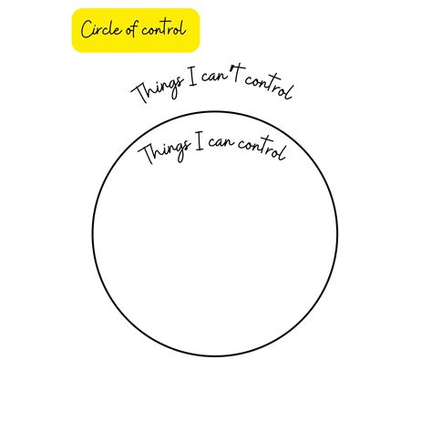 Circle Of Control Worksheet Children Wellbeing Support Etsy Circle