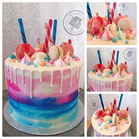 Gorgeous Ombré Drip Cake Cake Chocolate Macaron Drip Cakes