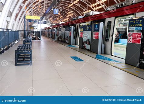 lrt station stock photo image  indonesia train door