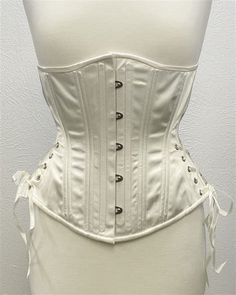 Ivory Satin Hourglass Corset Faire Treasures