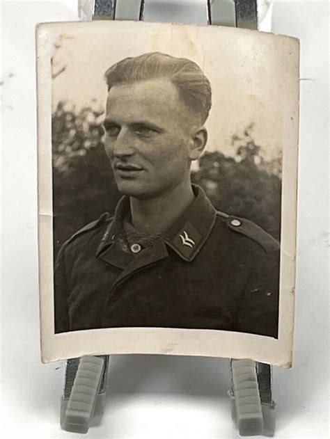 Ww Photo German Gefreiter Lance Corporal Standing Looking A Far Ebay