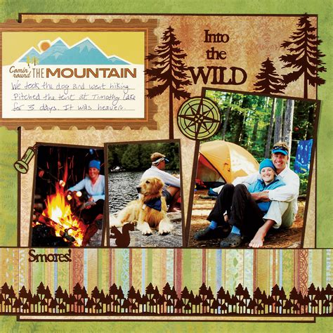 Lake Tahoe Camping Scrapbook Layouts Premade Scrapbook Layouts Camping Scrapbook