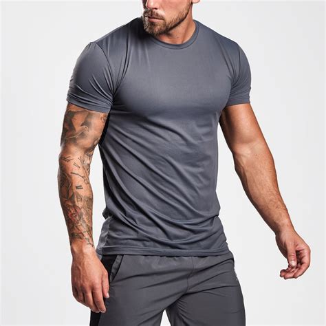 Mens Short Sleeve Slim Fit Custom Dri Fit Shirts Wholesale With Mesh Aktik Custom Dri Fit