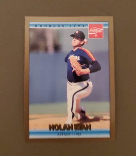 Donruss Leaf Nolan Ryan Career Series Astro S Of Coca Cola