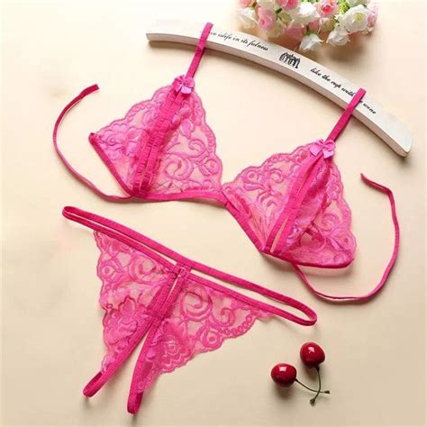 Jual Violet Lingerie Set Bra Dan G String Pakain Seksi Transparant Pita