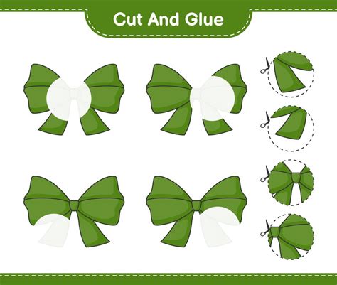 Cut And Glue Cut Parts Of Ribbon And Glue Them Educational Children