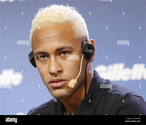 Soccer player Neymar during a promotional event of Gillette in ...