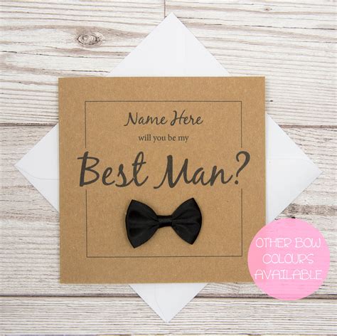 Best Man Proposal Card Will You Be My Best Man Card Etsy