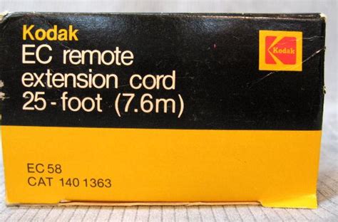 Bibb Technical Services Kodak EC8 Remote Extension Cord 25 Ft