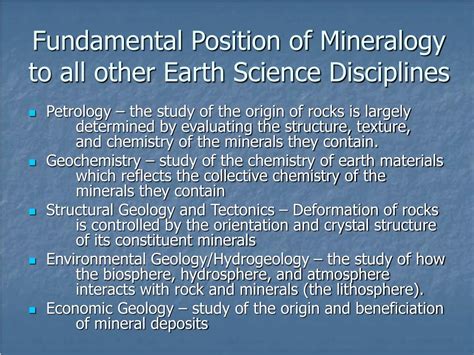 Ppt Lecture Introduction To Mineralogy Powerpoint