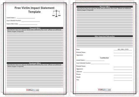 Free Victim Impact Statement Template Artofit