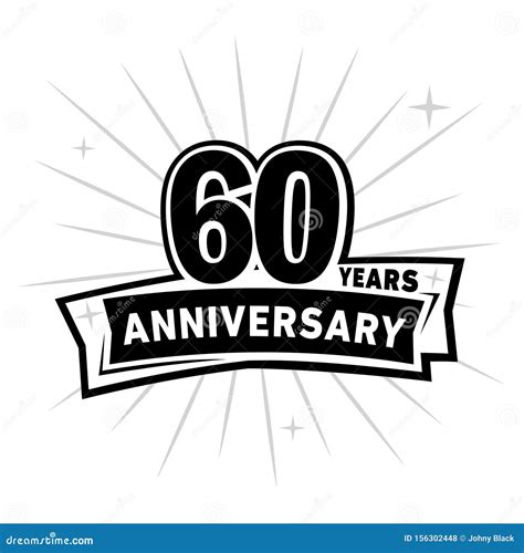 60 Years Celebrating Anniversary Design Template 60th Anniversary Logo