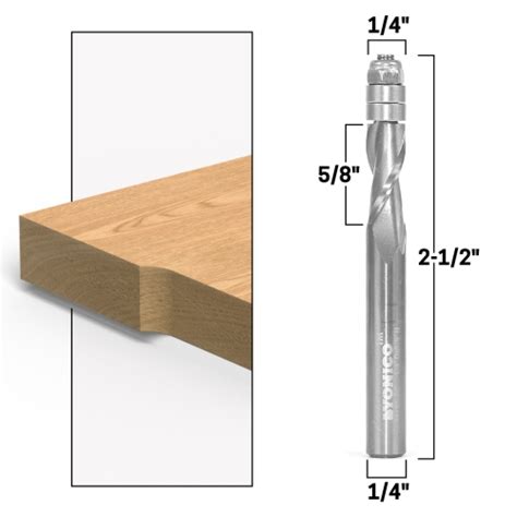 Straight Spiral Flush Trim 1 4 Upcut Flush Trim Solid Carbide