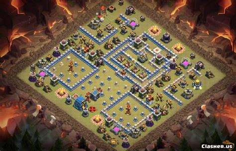 Town Hall Th War Base Anti Star V With Link