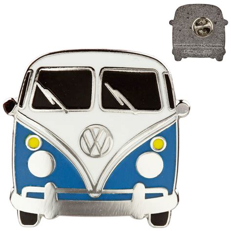 Vw Camper Van Blue Enamel Pin Badge Mini T Cracker Filler