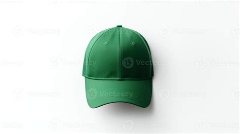 Ai Generated Photo Of Green Baseball Cap Isolated On White Background