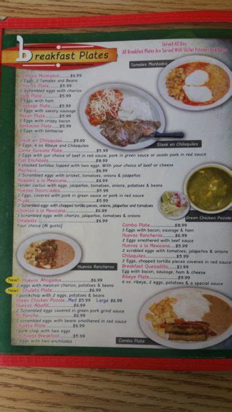 La Campana Restaurant Menu – Amarillo Menu