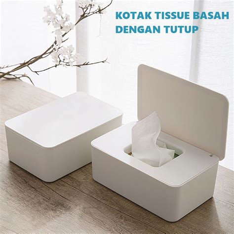 Jual Kotak Tissue Basah Dengan Penutup Tutup Cover Wet Tissue Box