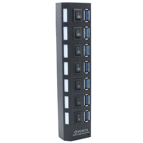 Купить Концентратор USB хаб 3.0 на 7 юсб портов с выключателями Hub ...