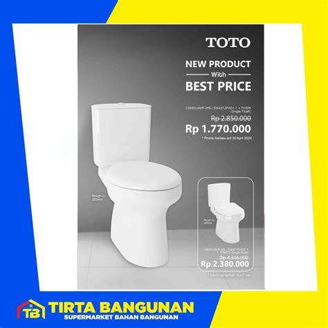 Jual Toto Cw431j Sw431jp Tc505 Toilet Wc Closet Kloset Duduk Single