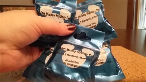 Opening 5 Blue Hidden Mickey Mystery Pin Pouch Blind Bag Youtube